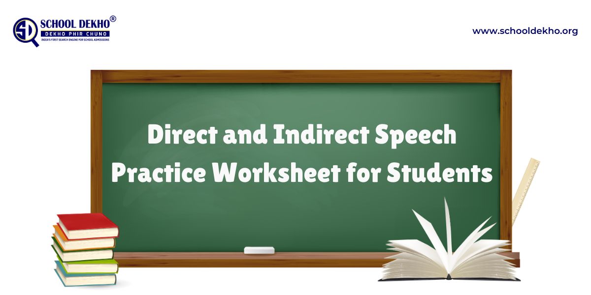Direct and Indirect Speech Worksheet with Answers