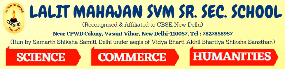 Lalit Mahajan S V M School-H545+7Q5, near CPWD Colony, Indian Air Lines & Air India Estate, Vasant Vihar,, Na, Delhi -110057