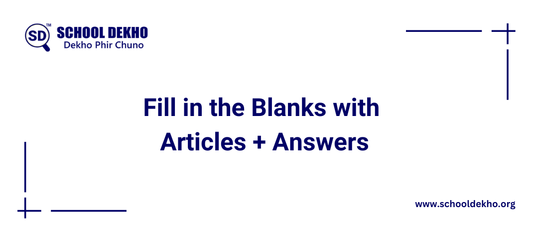 fill in the blanks with articles