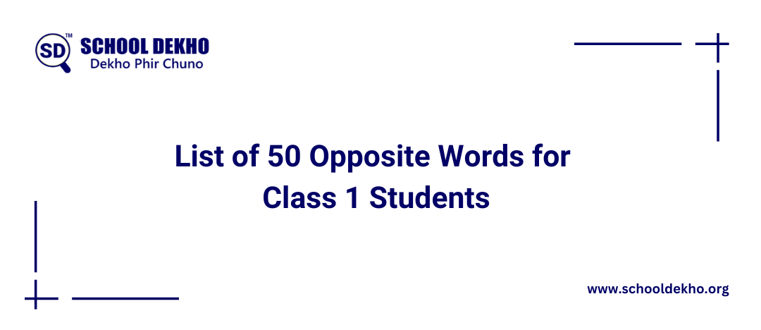 Opposite Words for Class 1