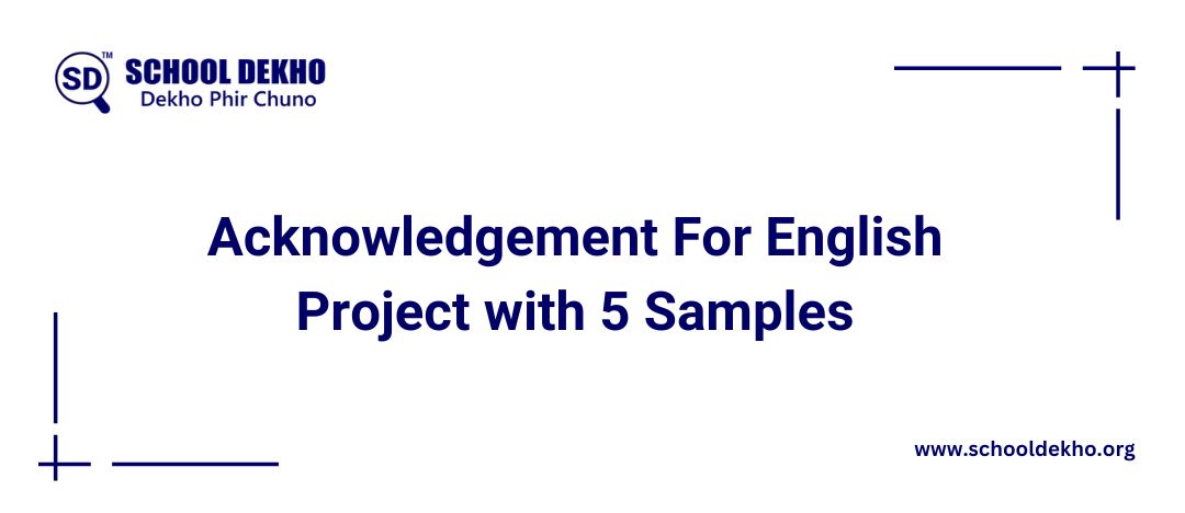 Acknowledgement for English Project with 5 Samples